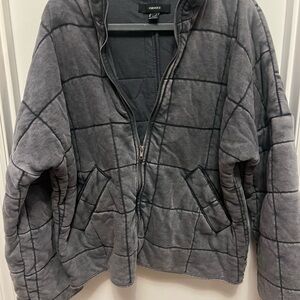 Forever 21 Charcoal Puffer Jacket